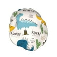 thumbnail image 2 of Disketp Childish Dinosaur Shower Caps,Reusable Shower Cap For Women, Double Layer Waterproof Hair Cap, Large Size For All Hair Lengths,For Girls Spa Home Salon Use, 2 of 9
