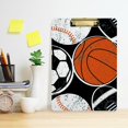 thumbnail image 6 of FMSHPON Sports Balls Clipboard Hardboard Wood Nursing Clip Board and Pull for Standard A4 Letter 13x9 inches, 6 of 7