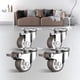 thumbnail image 4 of Ruedas giratorias Apuakthei con freno, ruedas de goma para muebles de 25 mm con capacidad de 44 kg, ruedas para muebles, ruedas industriales, 2 con frenos + 2 sin frenos, color gris, 4 of 5