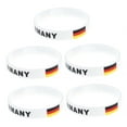thumbnail image 3 of SHOWERORO 5 Pcs Bracelets en Caoutchouc Drapeau Australien Blanc Silicone Rond pour Fans de Soccer, 3 of 6