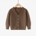 thumbnail image 2 of WXFAZCVU Boys' Cardigans Button Down V-Neck Long Sleeve Cotton Sweaters Lightweight Outerwear Size 2-3 Years, 2 of 4