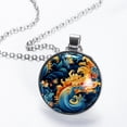 thumbnail image 2 of Sea Slug Women's Circular Glass Pendant Necklace Jewelry, 2 of 5