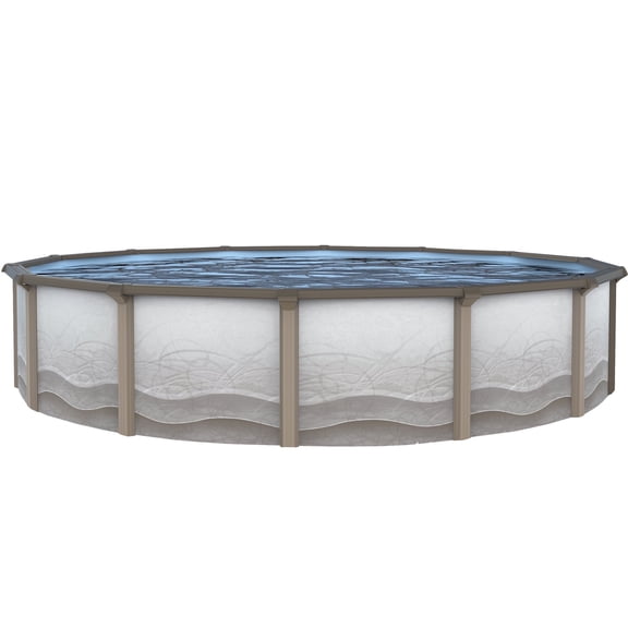 Lake Effect 15' x 52" Cozumel Round Steel Walled Above Ground Swimming Pool