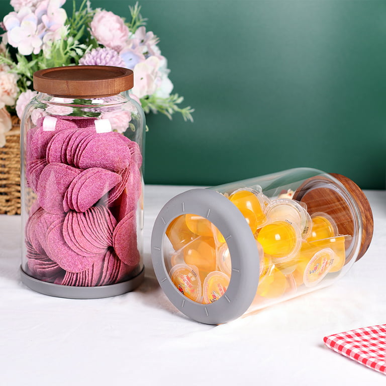 Large Glass Jar Food Storage Container with Airtight Lid Cookie Storage  Canister