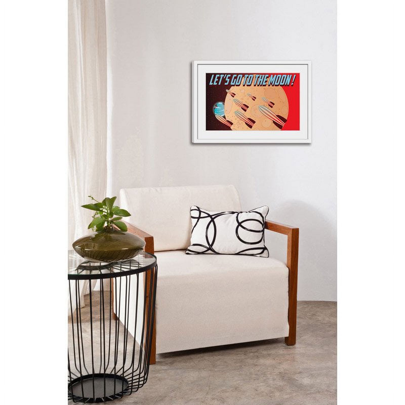 "Let's Go to the Moon!" Framed Painting Print