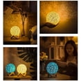 thumbnail image 3 of Rattan Ball Star Table Light,Modern Plaid Wicker Rattan Bedside Lamp USB Adjustable Solid Wood Bedroom Night Light Valentine's Day Birthday, 3 of 8