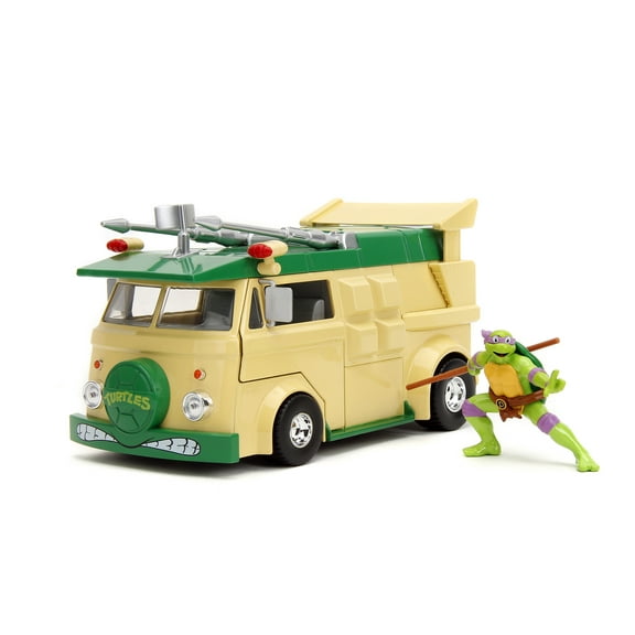 Party Wagon w/Donatello Diecast Figure, Teenage Mutant Ninja Turtles - Jada Toys 34529/2 - 1/24 Scale Diecast Model Car