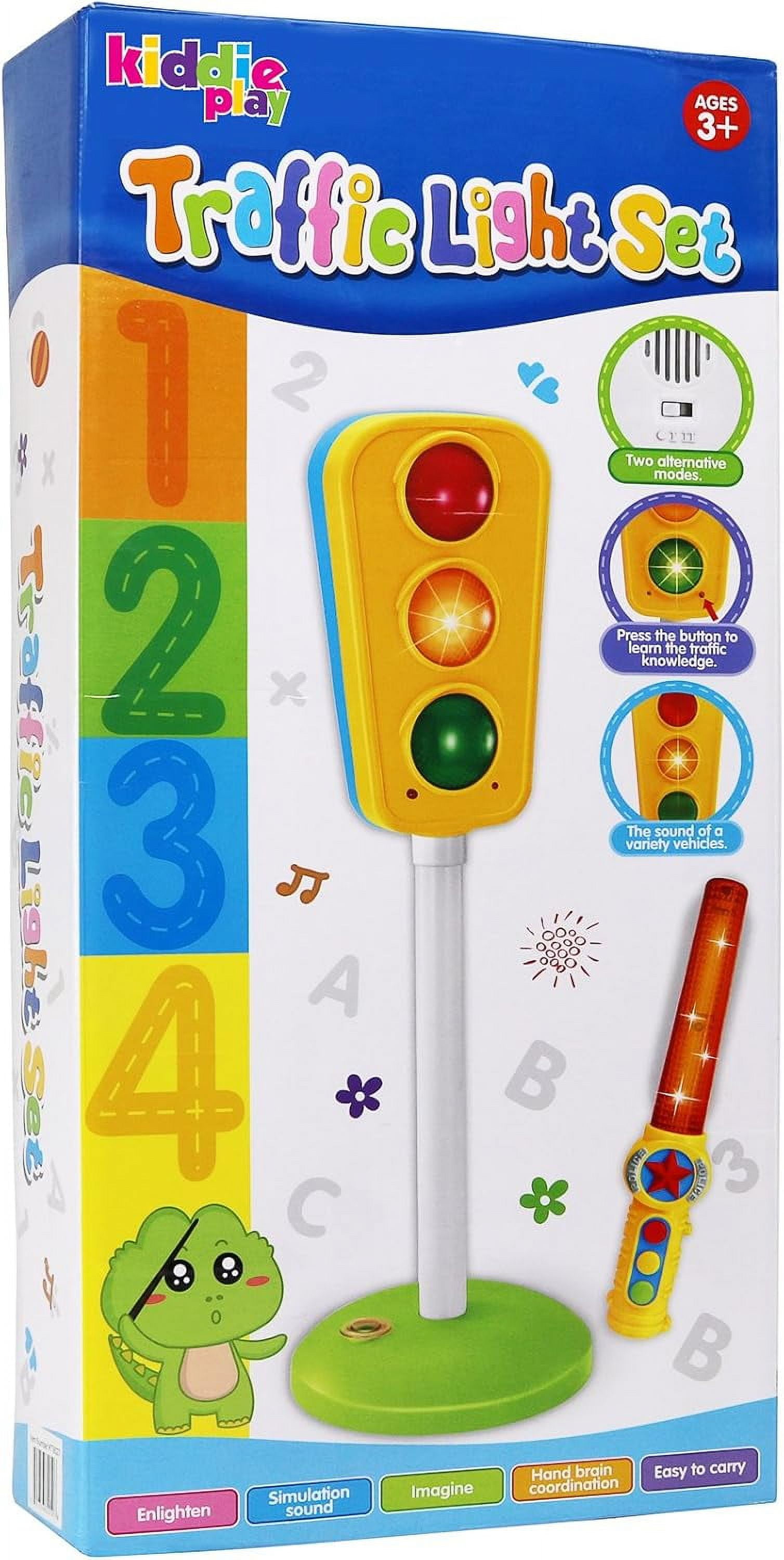 Traffic Light Toy for Kids Cars and Bikes with Lights and Sounds for Teacher Classroom Supplies Educational Lamp by Kiddie Play