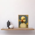 thumbnail image 2 of Duckling with Flowers Oil Painting Kids Bedroom Baby Nursery Duck Artwork Framed Wall Art Print A4, 2 of 5