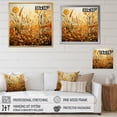 thumbnail image 4 of Designart "Golden Harvest Gold Orange wall decor" Abstract Collages Floater Framed Wall Art Print, 4 of 7