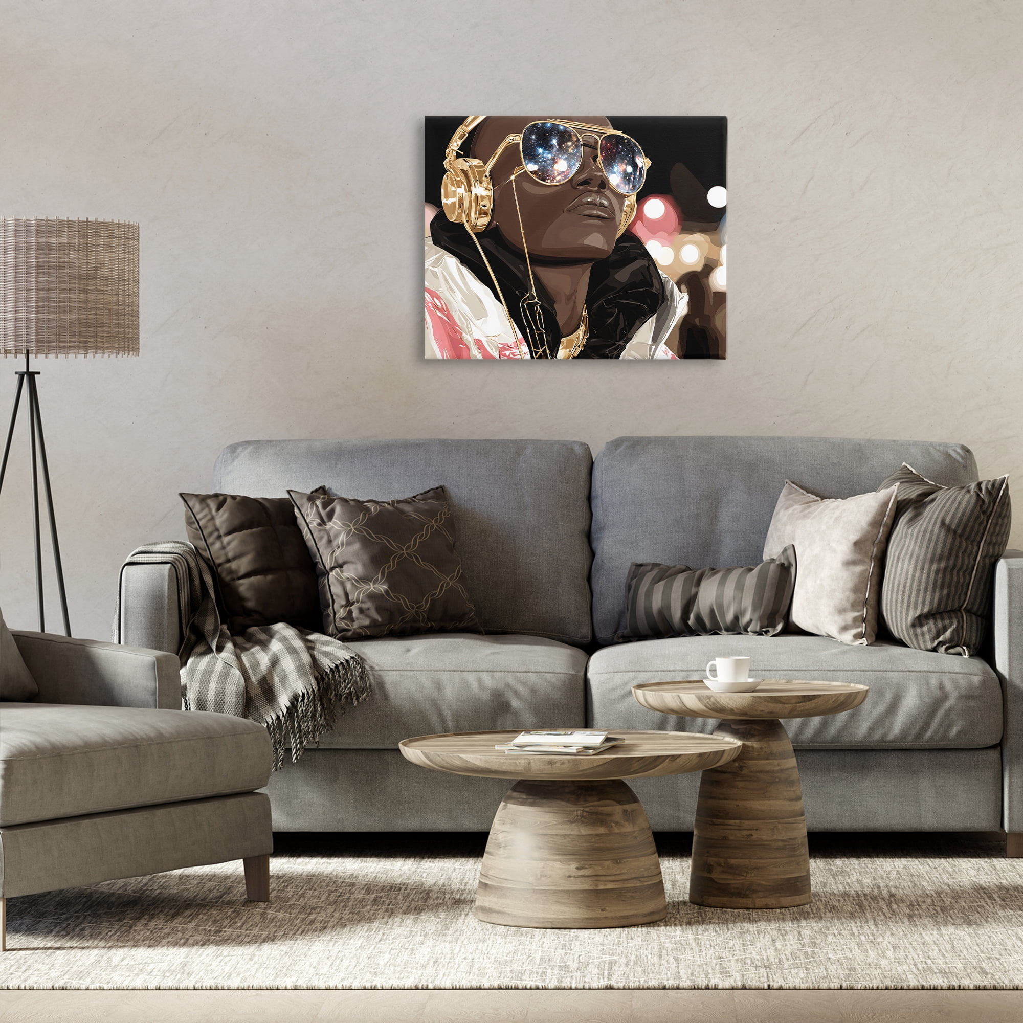 Stupell Industries Starry Eyed Shades with Headphones Canvas Wall Art, design by Franklyn Gregory