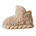 thumbnail image 4 of Zapatillas Altas de Felpa, Zapatillas de Suelo de Suela Gruesa para Dormitorio, Zapatillas de Casa Cálidas de Invierno para Interiores para Adultos, P , 40 a 41 40 a 41 Yinane Pantuflas de felpa, 4 of 8