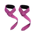 thumbnail image 4 of Correas de levantamiento de pesas de 2 piezas, envolturas de muñeca para hombres para mujeres tiras de muñeca de levantamiento de pesas Púrpura, 4 of 8