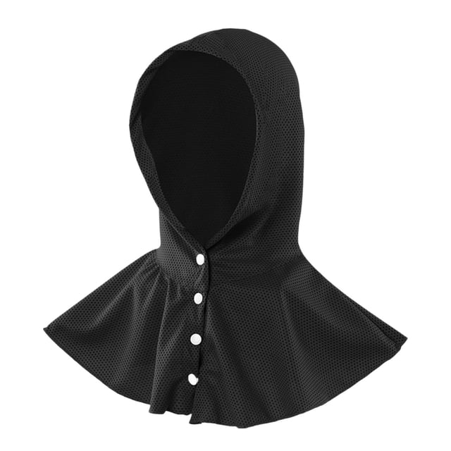 Toalla con capucha para cuello y rostro para entrenamiento, para hombres y mujeres, fitness al aire libre. Negro