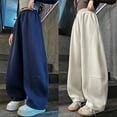 thumbnail image 4 of Coerni Girls Sweatpants Oversized Wide Leg Streetwear Thick Warm Baggy Track Pants Tennis Joggers Outfits Kids Straight Leg Trousers, 4 of 9