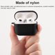 thumbnail image 4 of Estuche para auriculares de nailon a prueba de agua Portátil Little Pro Funda inalámbrica Reemplazo visual para hombres a prueba de golpes para Airpods 3 Negro Inevent EL005100-04, 4 of 7