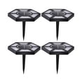 thumbnail image 2 of JOGZMZ Ground Lights Outdoor Suit with 12 LED Lights Source Automatic Induction-Outdoor Lights Garden Lights for Pathways Garden Yard Patio Lawns Lighting Decor Lamp152 Black 5.3×4.9in, 2 of 8