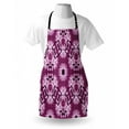 thumbnail image 3 of Indonesian Apron Indonesian Oriental Trippy Motive with Morphing Spotted Murky Shapes Image, Unisex Kitchen Bib Apron with Adjustable Neck for Cooking Baking Gardening, Violet White, by Ambesonne, 3 of 3