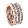thumbnail image 3 of 7.00Ct Princess Round Cut Natural Diamond 3Row Anniversary Wedding Eternity Band Ring 18k Gold New GH SI2, 3 of 3