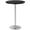Black/Sliver, variant on Homall Bistro Pub Table Round Bar Height Cocktail Table Metal Base MDF Top Obsidian Table with Black Leg 23.8-Inch Top, 39.5-Inch Height, Black
