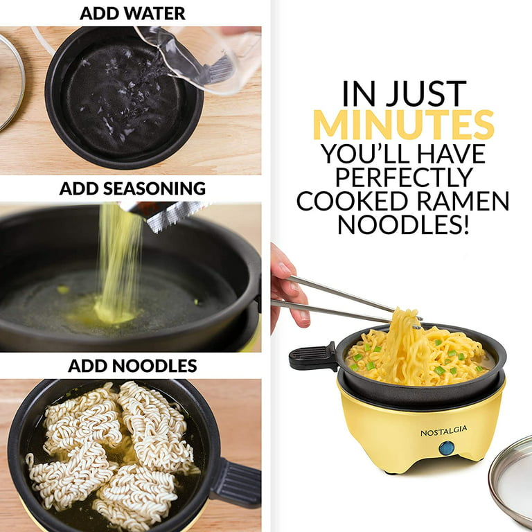 Nostalgia MSK5YW MyMini Personal Electric Skillet & Rapid Noodle