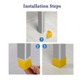 thumbnail image 7 of 20 Pcs Yellow Soft PVC Angle Iron Foot L Shape Edge Leg Cover 45mm x 45mm, 7 of 7