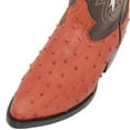 thumbnail image 5 of The Western Shops Men’s Leather Ostrich Quill Print Cowboy J Toe Boot, 5 of 5