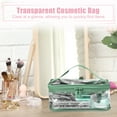 thumbnail image 6 of Unique Bargains 2pcs Clear Makeup Bags Waterproof Cosmetic Bags for Travel Zipper Makeup Pouch for Women Green, 6 of 7