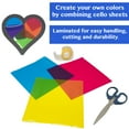 210 Pcs Cello Sheets 8 x 8 in (10 Assorted Colors) Colored Cellophane