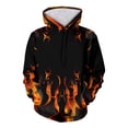 thumbnail image 2 of Fartey Unisex Hoodies with Pockets Funny 3D Graphic Fleece Sweatshirts Long Sleeve Drawstring Pullover Tops for Men and Women Orange 2XL, 2 of 9