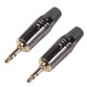 thumbnail image 3 of 2x Adaptador de sonido de auriculares con enchufe de soldadura estéreo de 2 piezas de 3,5 mm con enchufe trasero negro Yuyangstore Enchufe de soldadura estéreo, 3 of 8