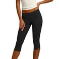 thumbnail image 3 of UKHCCC Women's High Waisted Slim Fit Flared Capri Pants Cuffed Flare Casual Cotton Stretchy Summer Office Travel Cropped S-L, 3 of 6