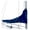 Navy, variant on Waterproof Mainsail Cover, Heavy Duty 600D Sailboat Mainsail Cover UV Protection Weather-Resistant, Length 10'-11' White