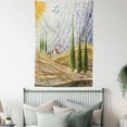 thumbnail image 4 of Tuscan Decor Wall Hanging Tapestry, Van Gogh Style Italian Valley Rural Fields with European Scenery Digital Painting Artsy Print, Bedroom Living Room Dorm Accessories, 40 X 60 Inches, by Ambesonne, 4 of 5