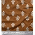 thumbnail image 1 of Soimoi Poly Georgette Fabric Filigree Damask Print Fabric by The Yard 52 Inch Wide, 1 of 3