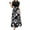 Dark Gray, variant on vigerkar Summer Dresses for Women 2025 Floral Print Wrap Short Sleeve Maxi Dress Patchwork Ruffle Hem A Line Dress Black, XXL