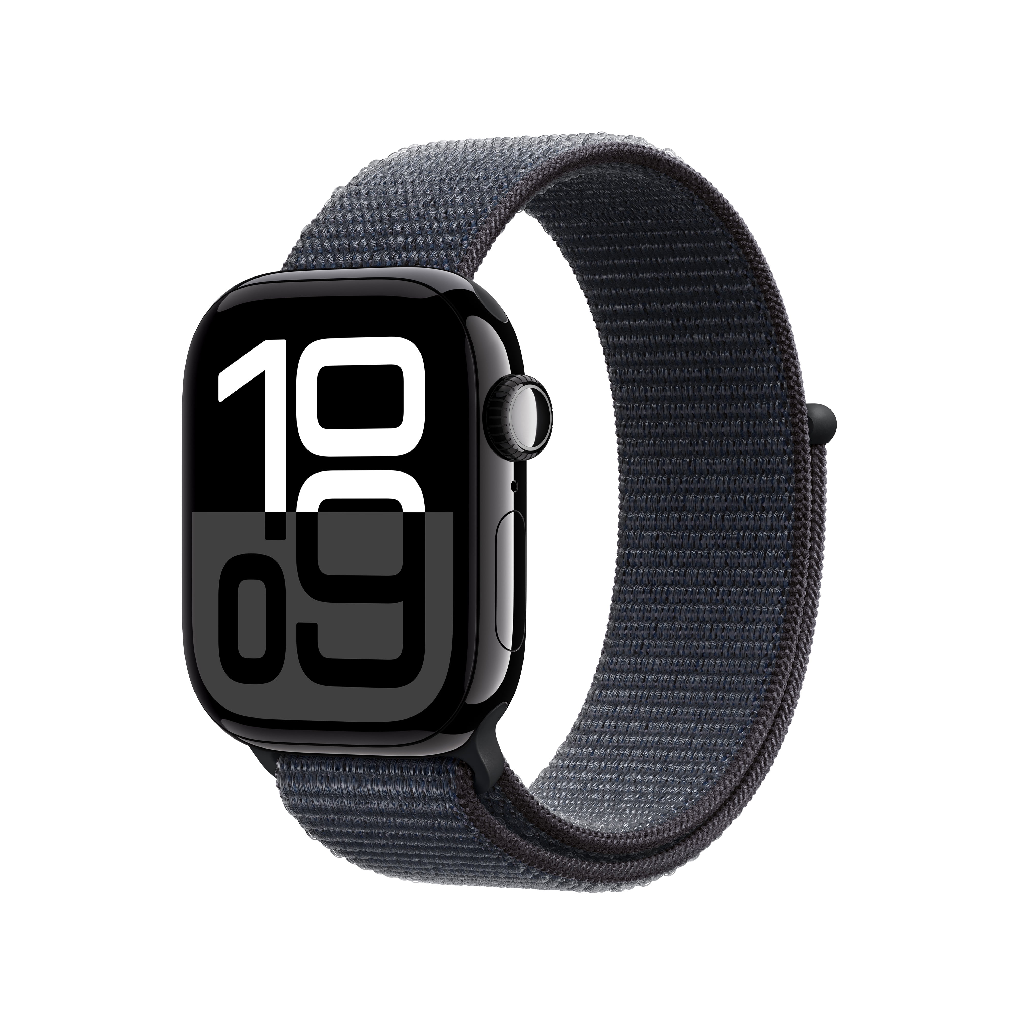 Apple Watch Series 10 GPS 46mm Jet Black Aluminum Case with Ink Sport Loop (Limit of 3 per order and 1 order per household), Watch Series 10