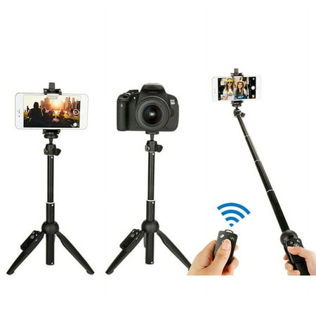 Image of Portable Adjustable Extendable Selfie Stick Tripod Handheld Monopod Camera Stand Holder Remote Contorl Selfies Stick