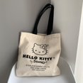 thumbnail image 3 of Bolso de lona de un hombro Retro de Hello Kitty, estampado a mano salvaje, libro de texto de tutorización para estudiantes, Bolsa Escolar con cremallera, 38Cm, 3 of 4