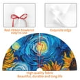 thumbnail image 4 of Sikiie Starry Night Sunflower Field 30-48 inches {designName} Print Christmas Tree Skirt Snowman Xmas Tree Skirt with Edge Christmas Decorations for Holiday Party-36", 4 of 7