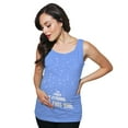 thumbnail image 1 of Maternity Tank Top The Force Is Strong With This One Funny SciFi Pregnancy Tank  (Heather Light Blue) - M, 1 of 3
