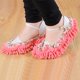 thumbnail image 4 of pieza patrón de flores desmontable lavable piso limpieza zapatilla fregona zapatos cubierta rosa, 4 of 8