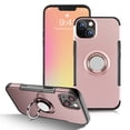 thumbnail image 1 of Mignova for iPhone 13 6.1 Inch Case, Anti-Scratch Shockproof Case 360 Degree Rotation Finger Ring Holder Kickstand [Work with Magnetic Car Mount] for iPhone 13 6.1 Inch(Rose Gold), 1 of 7