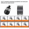 thumbnail image 4 of EGNMCR Tools&Home Improvement Ratcheting Screwdriver Set 12 In 1 Multi-bit Stubby Screw Driver Set-Adjustable Length Reversible End Portable a screwdriver, 4 of 7
