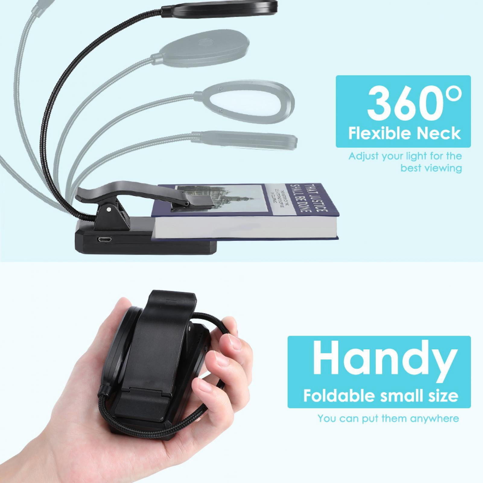 Threecolor Temperature Book Clip Light Book Clip Light Table Lamp