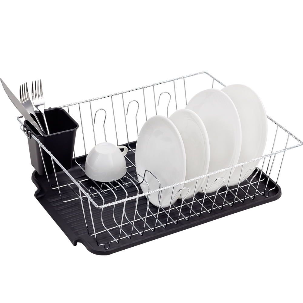 The Kitchen Sense Chrome Finish Twist Wire Large Dish Dryer Rack with
