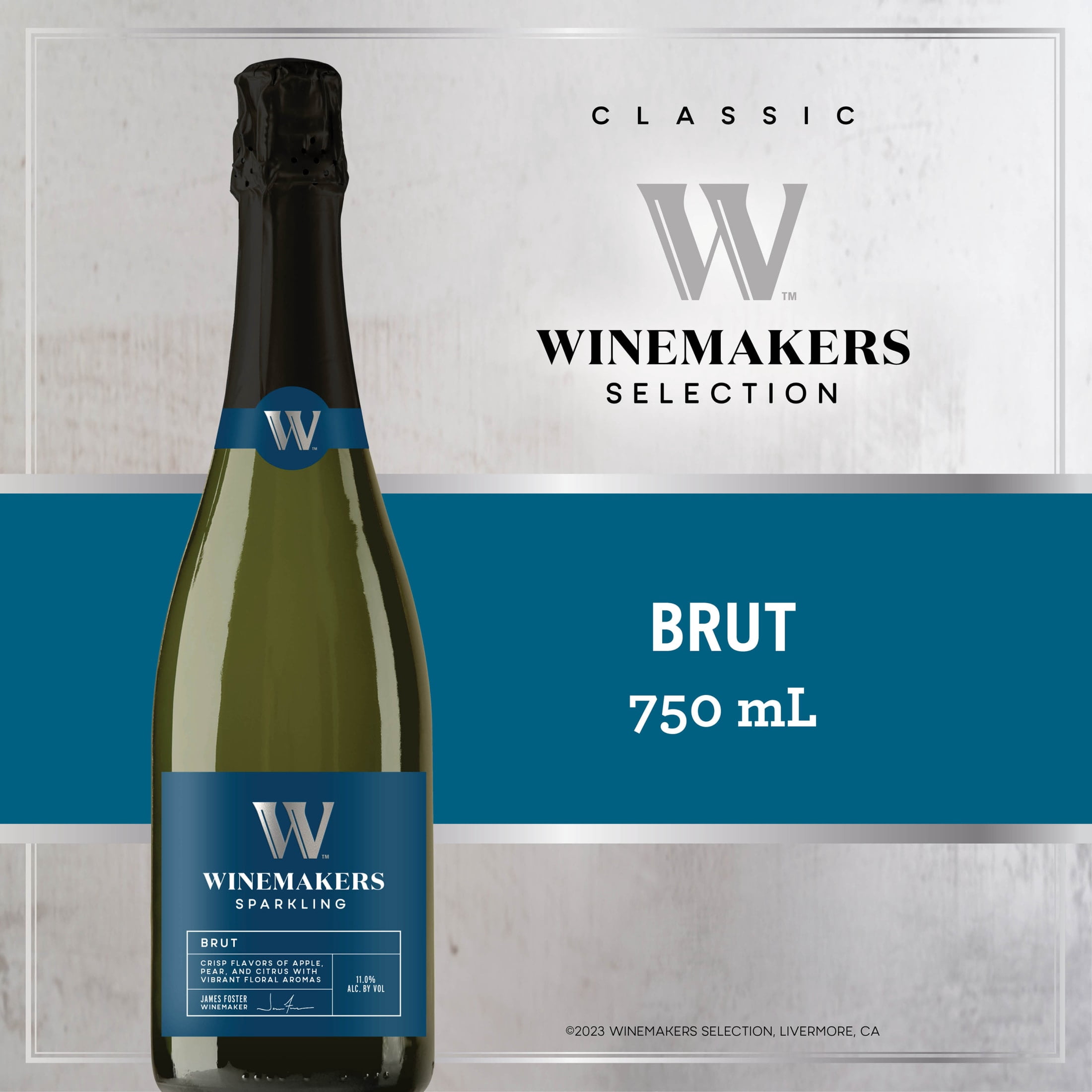 nemakers Selection Brut White Wine, 750ml, 13% ABV, Shelf-Stable