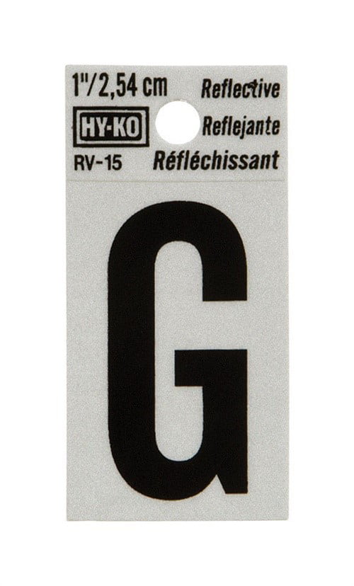 Pack Of 10 Reflective Black  Vinyl  Number  6  Self-Adhesive  1 Pc Hy-Ko  1 In 