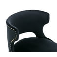 thumbnail image 5 of Guyou Modern Dining Chairs Set of 2, Mid-century Upholstered Velvet Armless Side Chair with Nailhead Trim and Curved Back for Dining Room Living Room Kitchen, Black, 5 of 10