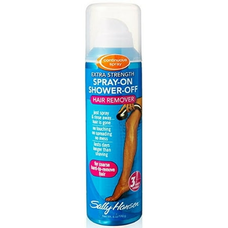 Sally Hansen Spray-On Shower-Off Extra Strength Hair Remover, 6 (Best Hair Removal Cream For Coarse Leg Hair)